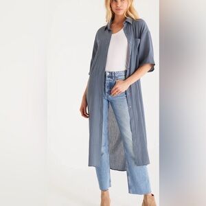 Z Supply Blue/Grey Lina Duster Size M/L